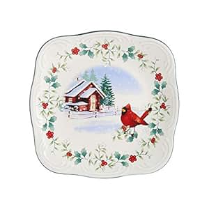 Pfaltzgraff Winterberry Square Salad/Dessert Plates Set Of 4 (New-other