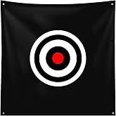 Golf Target Cloth Golf Hitting for Driving Range Backyard White Golf Targets 58x59 Inch for Practice Net Outdoor Indoor Court, with Hanging Circle Backstop for Swing Trainer