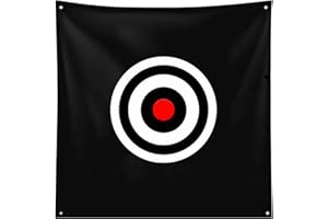 BRAMASOLE Golf Target Cloth Golf Hitting for Driving Range Backyard White Golf Targets 58x59 Inch for Practice Net Outdoor Indoor Court, with Hanging Circle Backstop for Swing Trainer