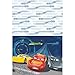 Cars Party Supplies Pack for 16 Guests - Straws, Dessert Plates, Beverage Napkins, Cups, and Table Cover