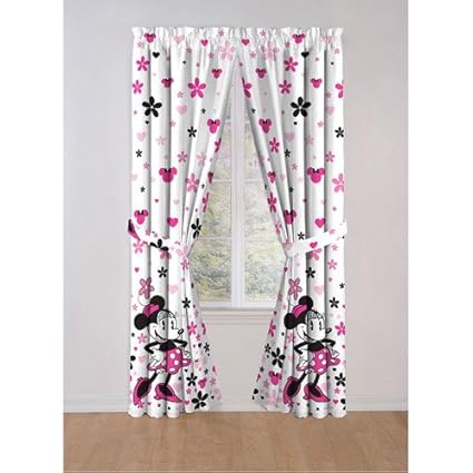 Disney Minnie Mouse Window Panels Curtains Drapes Amazon Co Uk