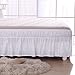 AYASW Bed Skirt Twin Size 14 inch Drop Premium Soft & Cozy 1800 Brushed Microfiber Dust Ruffle Three Fabric Sides Wrap Around Bedskirt White with Elastic No Top Cover Easy On Stable