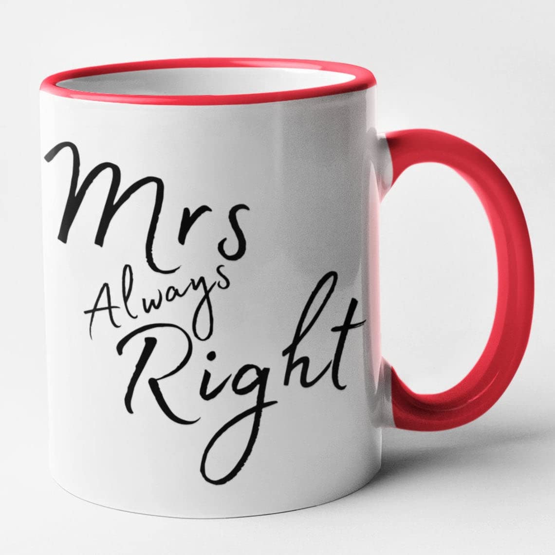 Mr & Mrs Always Right Cute Couple Mugs (Red)
