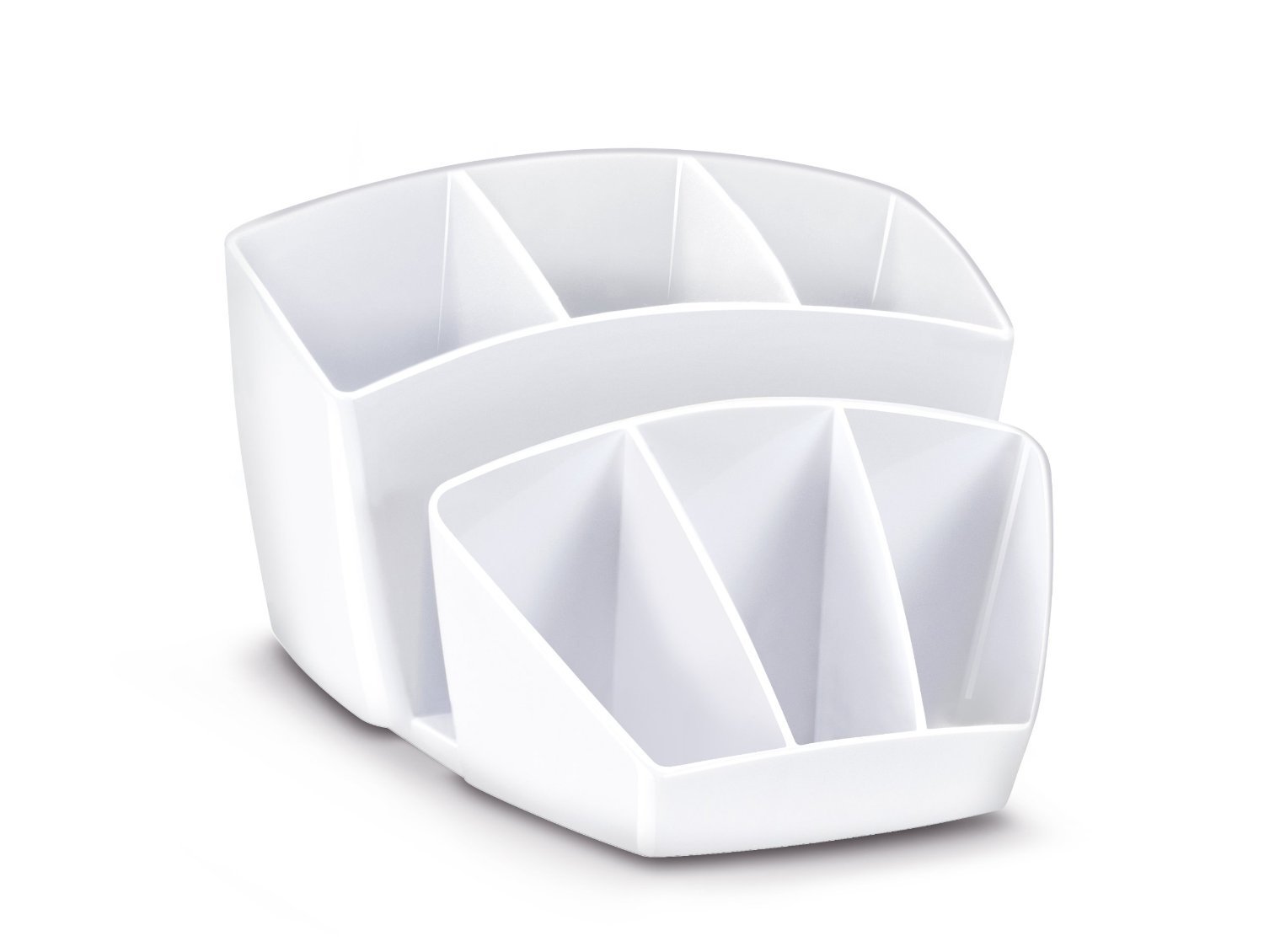CEP Gloss 8 Compartment Desktop Organizer - Arctic White