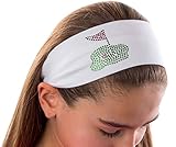 Golf Green Cotton Stretch Headband ~ Funny Girl Designs (White)