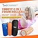 Yoofit 2 in 1 Foam Roller Set Plus FREE Travel String Bag / Case - Soft and Firm Grid Textured Rollers for Trigger Point Muscle Massage, Yoga, Pilates, Physical Therapy or CrossFit Fitness Recovery