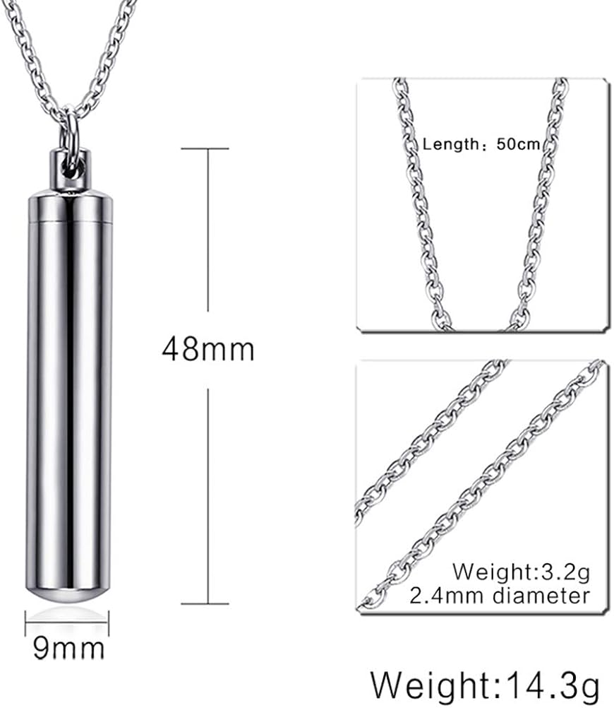 Cupimatch Cinerary Casket Locket Couple Pendant Necklace Chain - Image 3