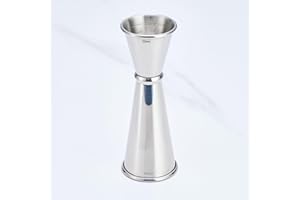 2 OZ Double Jigger for Bartending, Stainless Steel with Measurements Inside
