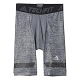 adidas Men's Training Techfit Climachill Shorts, Black Heather, Medium