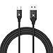 Xcentz USB Type C Cable 6Ft, USB C to USB A Fast Charging Cable, Premium Nylon Braided Charger Cord for Galaxy Note 8/S8/S9, MacBook, Sony Xz, LG V20/G5/G6 and More (6Ft; Black)