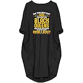 WbJetr I AM Black Women Graphic Print Casual Loose T-Shirt Dress
