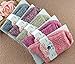 Women 5 Pairs Winter Wool Cashmere Thick Warm Soft Casual Socks, One Size, Pure