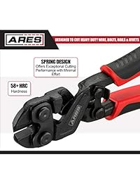 ARES 70664   Mini cortador de pernos de 8.0 in, construcción de acero cromado moly y bordes de corte endurecidos de inducción, diseñado para corte de alambre resistente, perno, clavos y remaches
