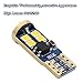 Boodled 4 X T10 W5W Canbus No Error 3030 PX Chipset 12-smd LED Bulbs for 168 194 175 Car Interior Dome Map Door Courtesy License Plate Lights Error Free (No Polarity) (3500K~4000K WARM WHITE)