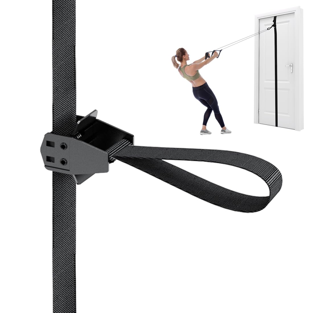 Photo 1 of FITKIT Door and Wall Moveable Anchor Straps with Adjustable Multi Point for Resistance Bands, Workout Attachment for Home Gym, Fits 6-8 ft Doors