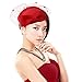 Lady Womens Dress Fascinator Wool Felt Pillbox Hat Party Wedding Bow Veil A082