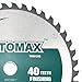 TOMAX 12-Inch 40 Tooth ATB Finishing Saw Blade with 1-Inch Arbor