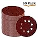 Fadetech 60 Pieces 8 Holes 5 Inch Sanding Discs Hook and Loop 60/100/180/240/320/400 Grit Sandpaper Assortment for Random Orbital Sander