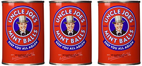 Uncle Joe Mint Balls in a Tin 120g. Pack of 3