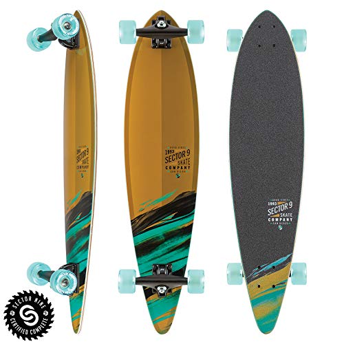 Sector 9 Longboard Complete Tripper Ripple Yellow 8.625" x 3
