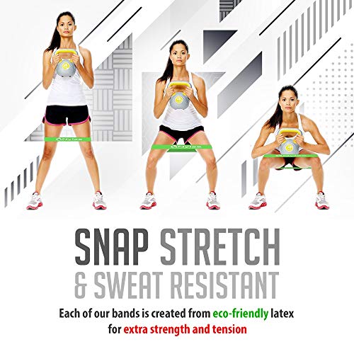 Nylea 3 Pack Resistance Exercise Workout Bands [Free Travel Bag] 12" Latex - Best for Training, Pilates, Stretch, Stretching, Physical Therapy, Yoga, Rehab and Home Fitness (3 Pack) 8 - Thumbnail 6