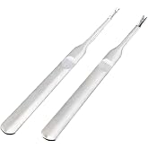 2Pcs Stainless Steel Cuticle Fork Trimmer, Nail Cuticle Pusher Remover, Dead Skin Removal Tool for Fingernails, Toenails, Cuticle Pushers
