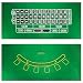 Brybelly Blackjack and Roulette Table Felt - Green Double-Sided Casino Tablecloth - Tabletop Layout Gaming Mat - Card Game Accessories
