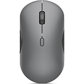 Lenovo 700 Multi-Device Wireless Mouse, Bluetooth or 2.4 GHz USB-A Connection, Connect up to 3 Devices, 36 Month Battery Life, Luna Grey