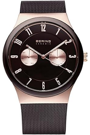 Bering Time Chronograph Brown Dial Mens Watch 32139-265