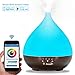 Alexa Diffuser, Ultrasonic Diffuser Generation 2 300ml Black Aromatherapy Essential Oil Diffuser, Aroma Cool Mist Humidifier with 7 Colored Lights Changing Echo Dot and APP Control, Timer Humidifiers