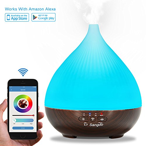 Alexa diffuser, generation 2 300ml black aromatherapy diffuser es…