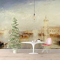 Wall Murals Self-Adhesive Removable The Dogana and San Giorgio Maggiore by Joseph Mallord William Turner Wallpaper Home Decoration for Living Room,Bedroom - 66x96 inches