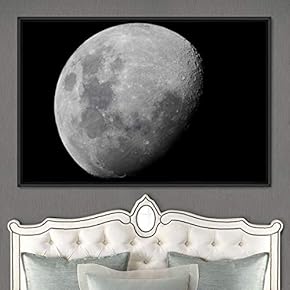 signwin Framed Canvas Wall Art Lunar Eclipse Aerial...