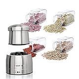Pepper Grinder, Accevo Stainless Steel Salt Pepper Mill, Spice Grinder, Salt Grinder, Salt Mill with Adjustable Fineness Setting (1 Pack)