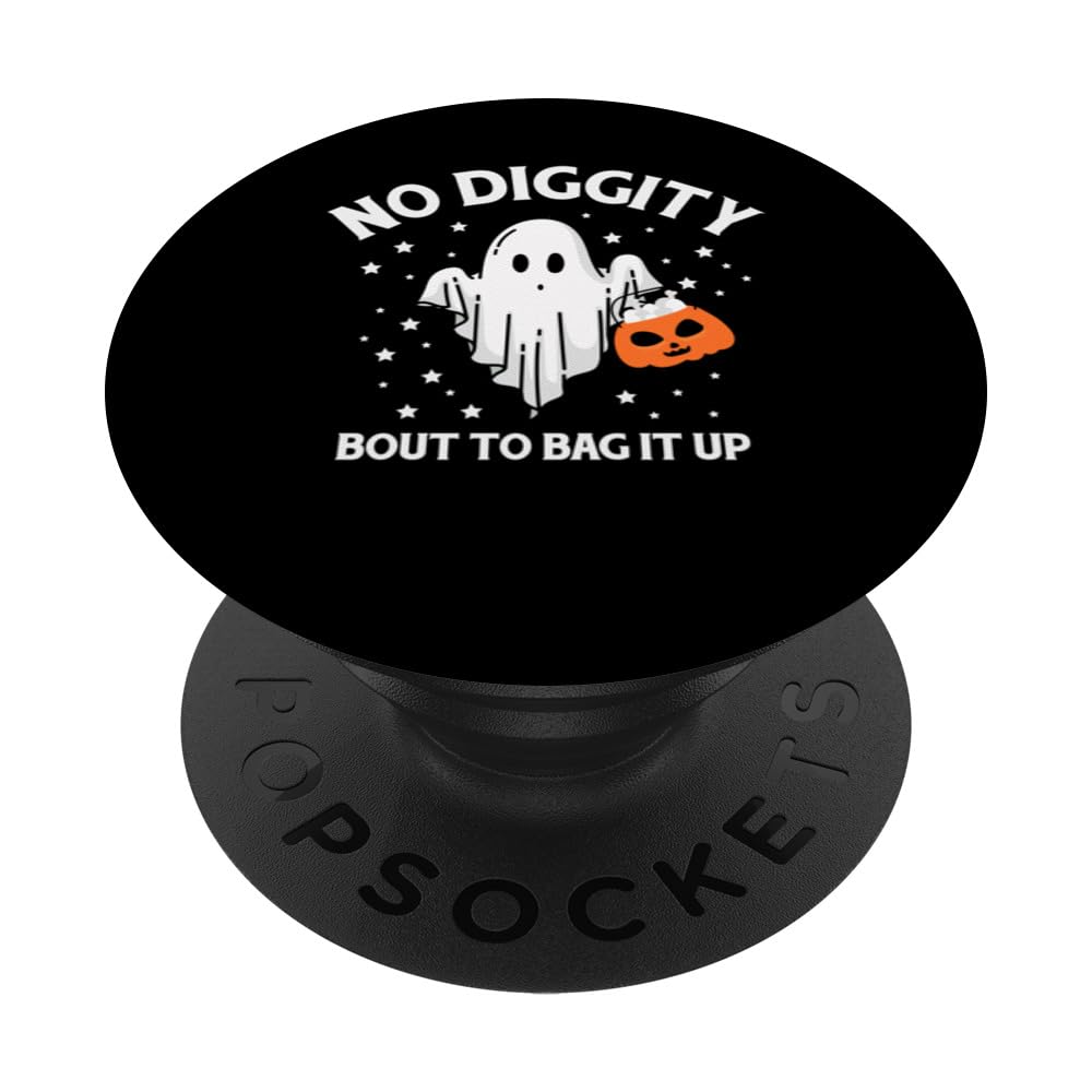 Halloween Ghost No Diggity Costume Boys Girls Kids Women Men PopSockets Swappable PopGrip