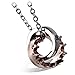 Flongo Men's Womens 2PCS Stainelss Steel Simple Queen King Crown CZ Valentine Pendant Necklace