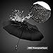 Punming Umbrella,Windproof Compact Travel Umbrella 60MPH/300T Auto Open Close Folding Umbrella (Black)