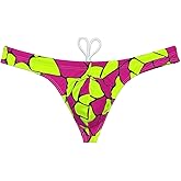 OROCOJUCO Sport Mens Print Thong Swimsuit Contour Pouch Bikini Swimwear Board Surf Short Trunks Swim Tangas