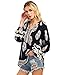 Floerns Women's Boho Mexican Print Loose Casual Long Sleeve Tunic Top Blouse