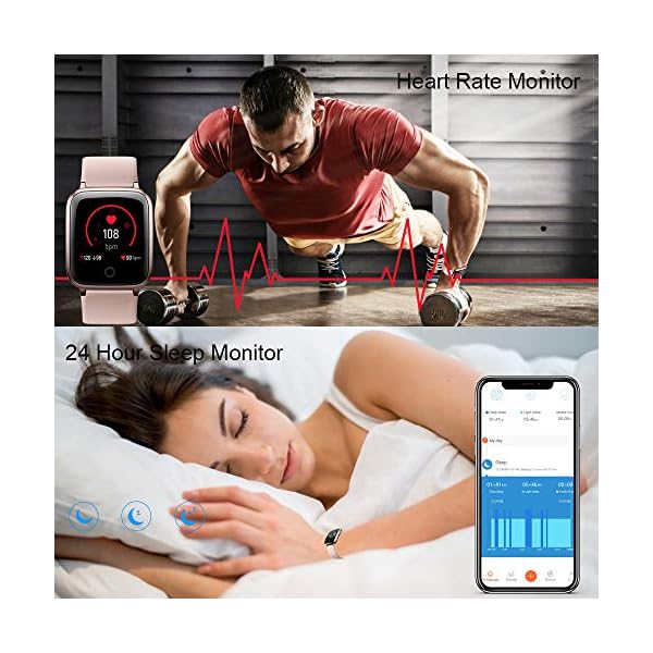 Smart-Watch-LIFEBEE-Fitness-Trackers-for-Women-Man-with-Heart-Rate-Monitor-Pedometer-Fitness-Watch-IP68-Waterproof-with-Calorie-Counter-StopWatch-Activity-Tracker-For-IOS-Android Smart Watch, LIFEBEE Fitness Trackers for Women Man with Heart Rate Monitor, Pedometer Fitness Watch IP68 Waterproof…