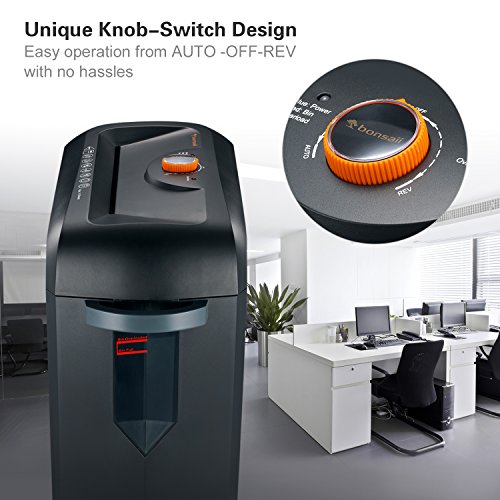 image for Bonsaii Desk-Side C118-C 14-Sheet Cross-Cut Heavy Duty Paper and Credi