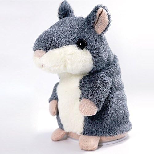 Repeats What You Say Mimicry Pet Talking Hamster Plush Animal Toy Electronic Hamster Mouse, Cute Gift for Boy and Girl
