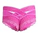 YiZYiF Men's Pouch Sissy Lace Floral Underwear Criss-Crossing Bikini Panties Lingerie Rose Large(Waist31.0-44.0
