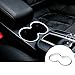Silver Inner Center Console Water Cup Holder Trim Cover for Porsche Macan 2014-2018
