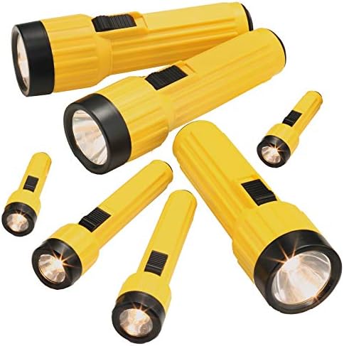 MySmartBuy 7 Torch Set Krypton Ultra Bright Torches Large Medium Small Pocket Flashlights Plastic Casing Light