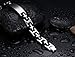 VNOX Free Engraving Stainless Steel Medical Alert ID Silicone Chain Link Bracelet for Men,8.7
