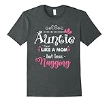 Mens Funny Like A Mom But Less Nagging Auntie Birthday Gift Shirt Small Dark Heather