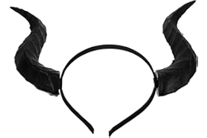 BESPORTBLE Dragon Horns Headband Halloween Cosplay Hair Accessory Black Carnival Horn Hairband for Women Men