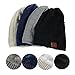 HONGYU 2017 Fashion Wireless Bluetooth Beanie Hat Headphone Headset Music Audio Cap for Women Men with Speaker & Mic Hands Free for Iphone Android Cell Phones Best Christmas Gifts - Light gray