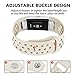 POY Replacement Bands Compatible for Fitbit Charge 2, Adjustable Breathable Wristbands with Air Holes Straps, Small Creamy White